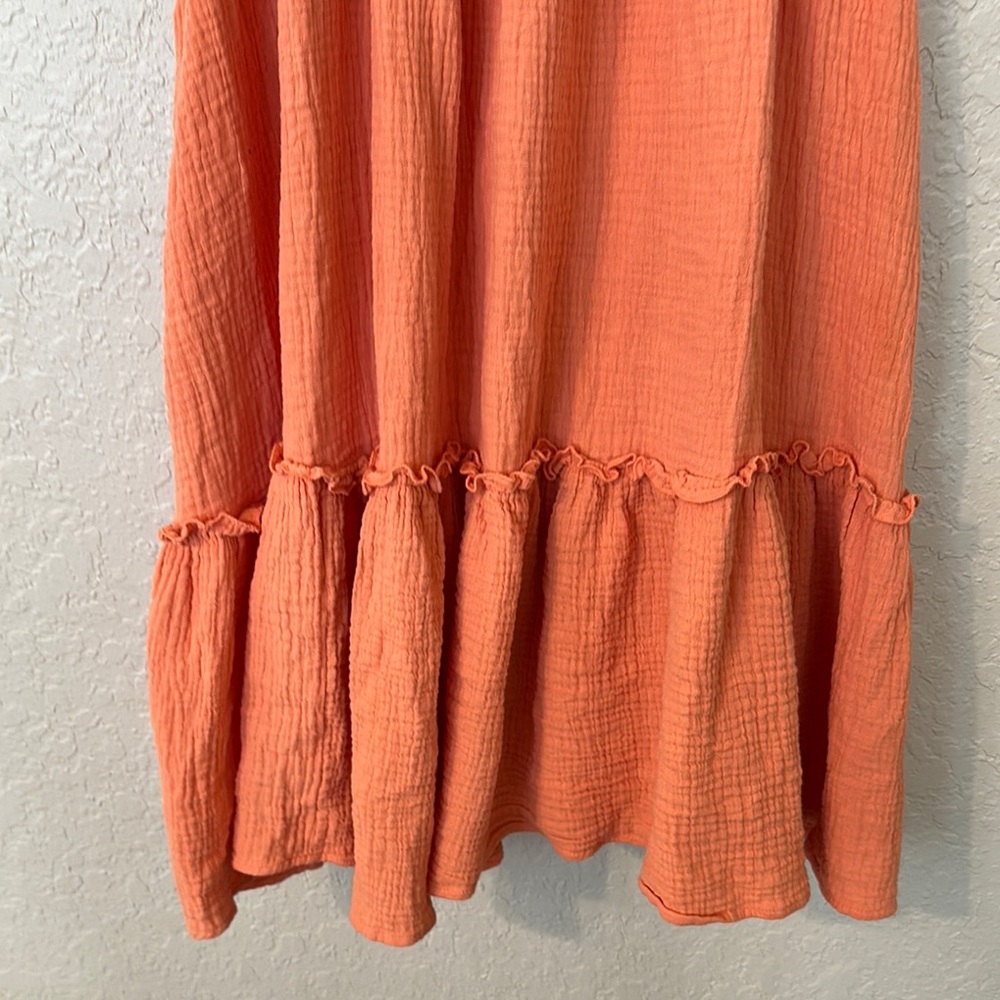 Uncharted threadsOrange Ruffled Sleeveless Dress r - Picture 6 of 6